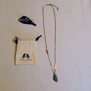 Chloe & isabel gilded reeds adventurine necklace